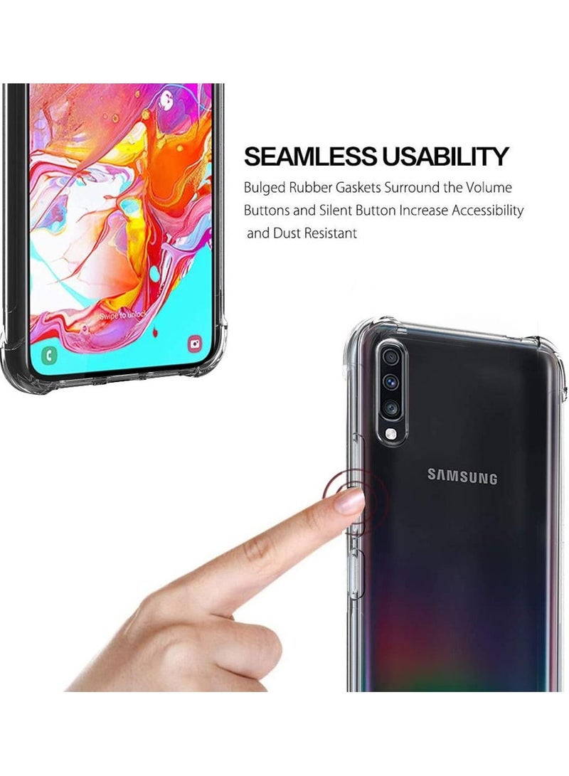 فيسوس تغطية حالة Samsung Galaxy A70 مصد امتصاص الصدمات الواقي المصد الناعم الشفاف (واضح) - Image 3