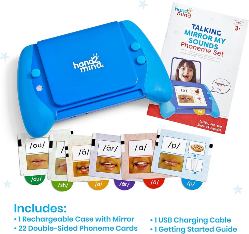 hand2mind Talking Mirror My Sounds Phoneme Set Phonemic Awareness Speech Therapy Materials Phonics Manipulatives Toddler Talking Flash Cards Letter Sounds Preschool Learning Activities - Image 2
