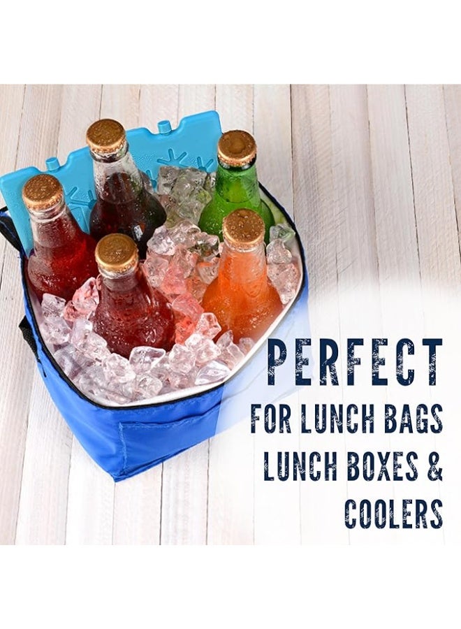 HomKawt Ice Packs for Lunch Box, 4 Pcs Reusable Ultra Thin Freezer Packs Long Lasting for Coolers, Cooler Bag for Work, School, Picnic or Camping Keep Food Fresh Lightweight Design for Easy Carrying - Image 3