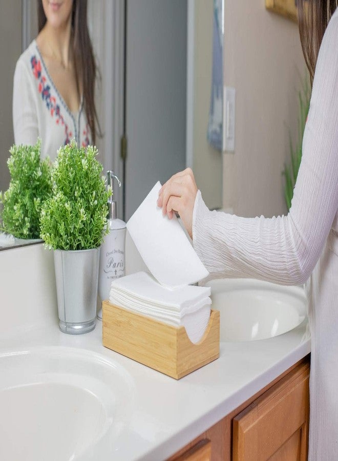 shawberri 200 Paper Towels Cloth-Like Hand Tissue Paper Napkins, Disposable Hand Towels for Bathroom Guests, Disposable Face Towel for Guest, Washcloths or Dinner Napkin, Made in USA, White - Image 4