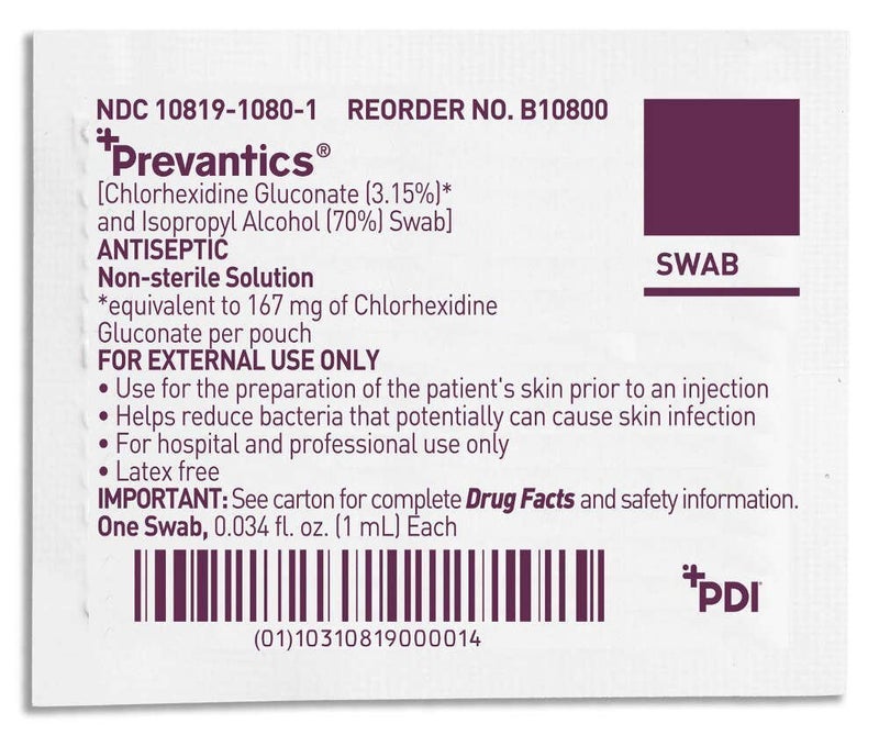 PDI PYB10800 - PDI Prevantics Swabs, 1 mL - Box of 100 - Image 3