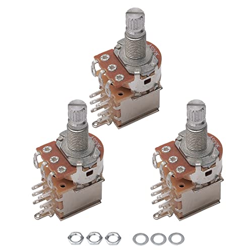 JIUWU A500k Push Pull Potentionmeter Volume Tone Switch Pots Shaft 18 mm for Guitar Bass Accessories Pack of 3 - Image 1