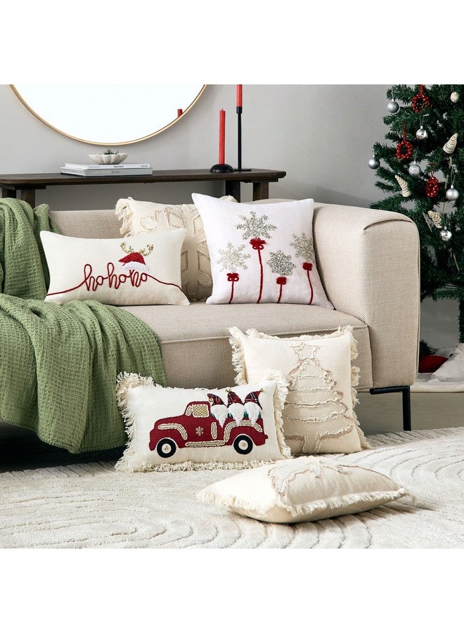 Home Box Nat Snowflake Patch Filled Cushion 45 x 45 cm - Image 4