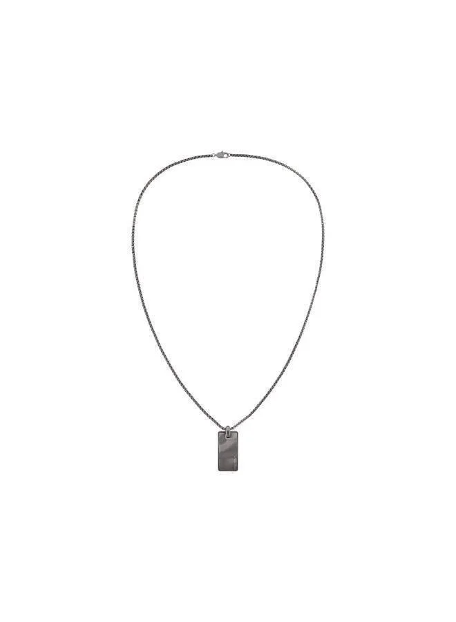 Calvin Klein  Ck Metallic Waves Necklace with GunMetal Ion Plating - 35100032 for Men | Best Price UAE