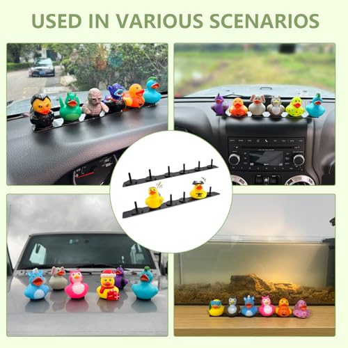 ROMASO Duck Holders,Magnetic Duck Plugs for Jeep Dashboard,Holds up to 12 Ducks Display,Adjustable Mount,Black (Does Not Include Rubber Ducks) - Image 5