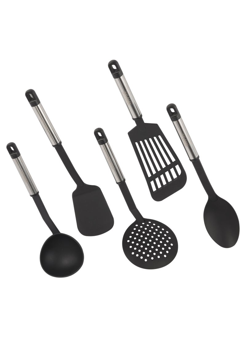 DELCASA 5PCS Nylon Tools Set slotted spatula, solid spoon, pasta spoon,Ladle  - Image 1