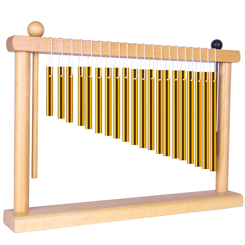 AKLOT Sound Healing Chimes Instrument Meditation 20 Note Chime Table Top Bar Chime Wind Chimes - Image 2