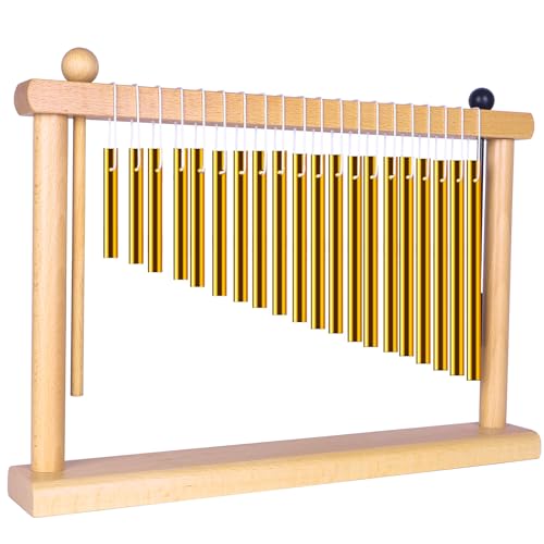 AKLOT Sound Healing Chimes Instrument Meditation 20 Note Chime Table Top Bar Chime Wind Chimes - Image 1