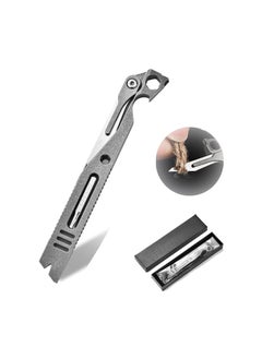 EDC Pry Bar Multitool, Titanium Edc Prybar Tool, Pocket Pry Bar Keychain, Multitool Bottle Opener, Box Cutter Screwdriver Outdoor Camping Utility Knife Emergency Tool
