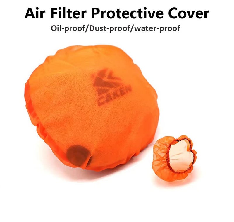 PRO CAKEN Motorcycle Universal Foam Air filter Cover Protector Air Filter Cover For Dirt Pit Bike-Orange - Image 3