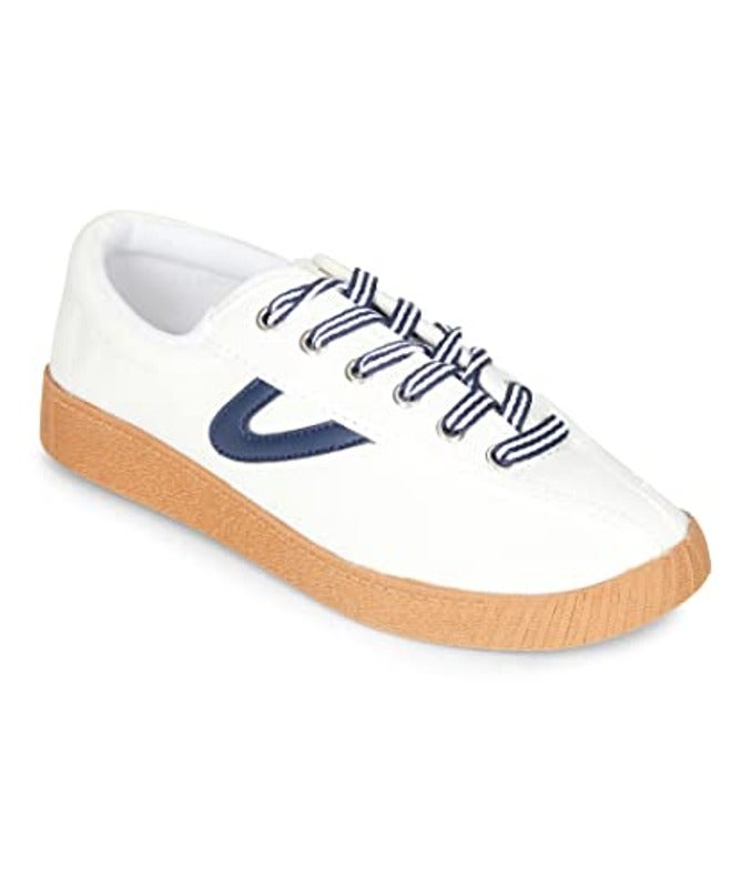 TRETORN Women's Nyliteplus Leather Lace-up Casual Fashion Sneakers Classic Vintage Style