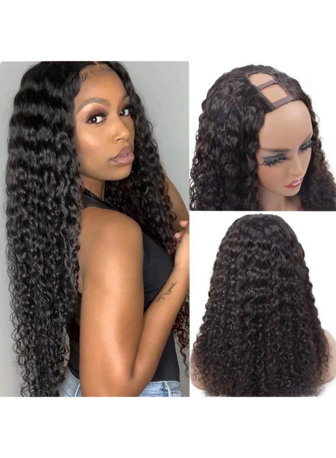 ROYAL IMPRESSION U Part Human Hair Wig Deep Wave 22 Inch 200 Density Brazilian Deep Wave U Part Wigs for Black Women 12A Full Head Clip in Half Wig Glueless No Leave Out Lace Front Wig 3X Longer Lifespan - Image 3