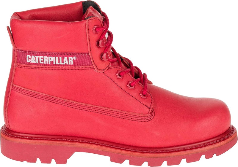 CATERPILLAR Red Leather Ankle Boots - Image 1