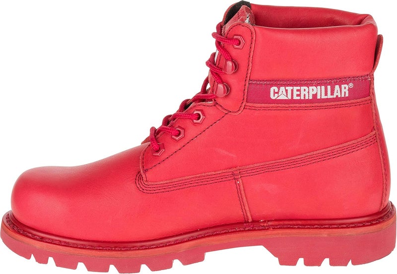 CATERPILLAR Red Leather Ankle Boots - Image 2