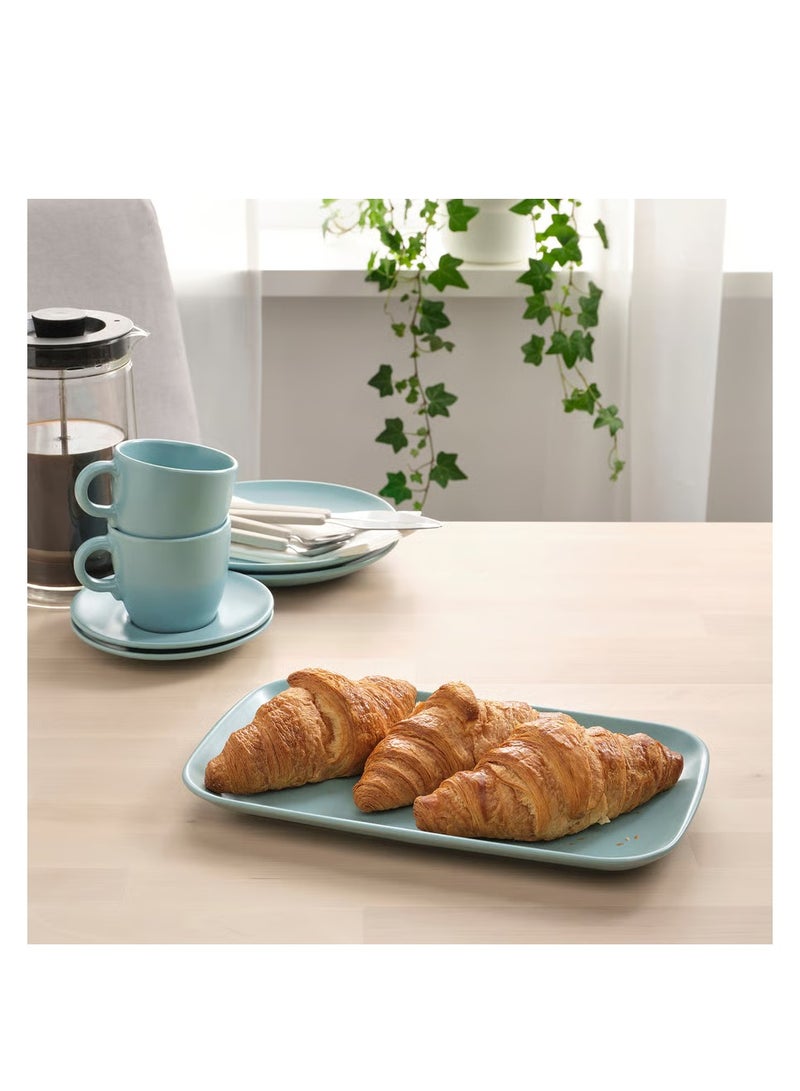 IKEA (IKEA) أطباق ايكيا، مجموعة أطباق، أطباق فيروزي، أطباق خزفية، أطباق للمائدة، أطباق آمنة للمايكروويف، أطباق آمنة لغسالة الصحون، أطقم أطباق - Image 2