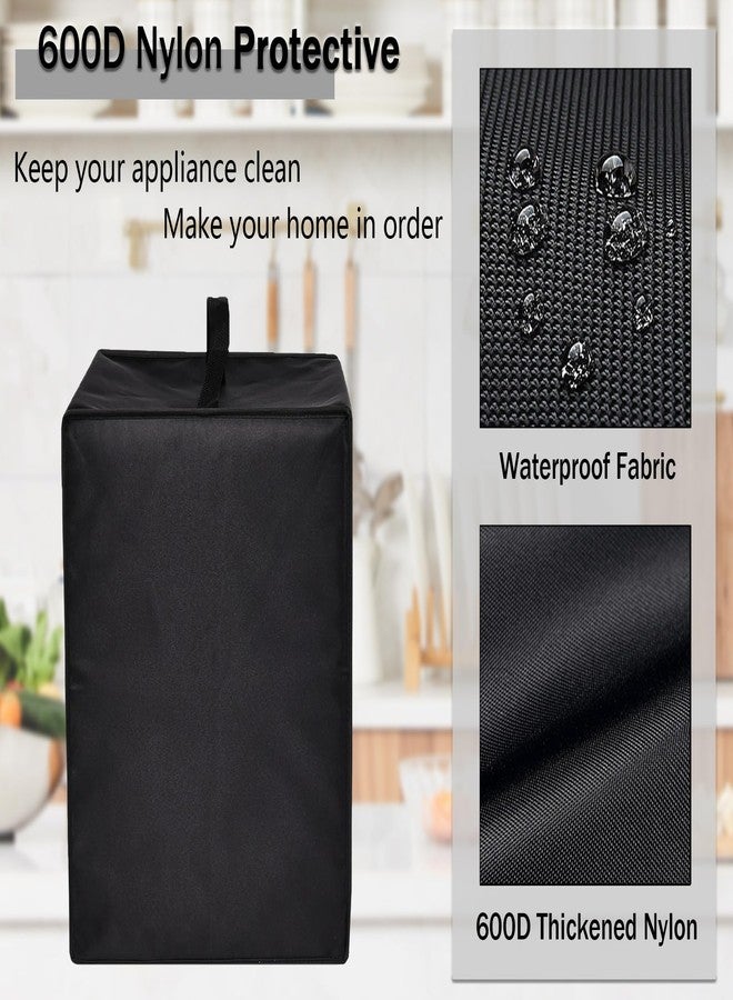 CouldyCasi Air Fryer Cover Heavy Duty Heat-Resistant, Waterproof Nylon Fabric Dust Protective Air Fryer Cover Case for Ninja AF101 Air Fryer 4 Quart/Instant Vortex Plus 6QT XL Air Fryer (Black) - Image 4