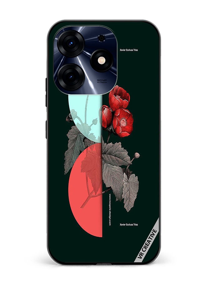 VR CREATIVE Protective Case Cover For Tecno Spark 10 Pro Flower Design  Multicolour - Image 1