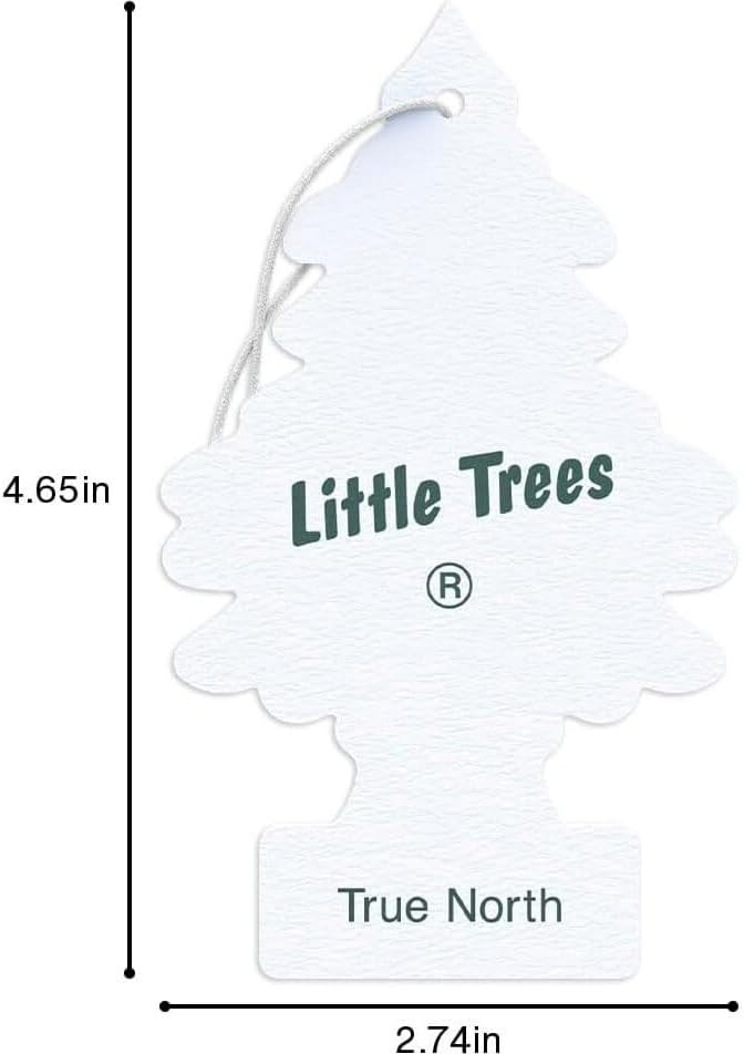 ليتل تريز منظف هواء للسيارات من Little Trees برائحة “True North”， شجرة مصنوعة من الورق المقوى مع حلقة مطاطية لمرآة الرؤية الخلفية، رائحة منعشة كريستالية للبحر الأركتيكي، تدوم من 6 إلى 8 أسابيع، مناسب للسيارة والمنزل، عبوة واحدة - Image 4