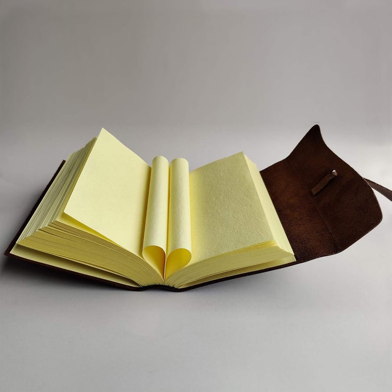 Rustic Town Handcrafted Full Grain Brown Leather Cover Journal to Write in Notebook Diary for Men Women Writers Artist Poet Gift for Him Her, 200 Pages - Image 3