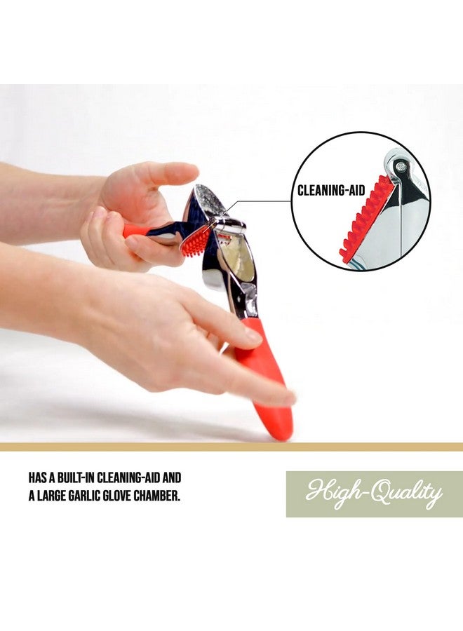 Trudeau معصرة الثوم من ترودو - كسارة ثوم سهلة الاستخدام مع مساعد تنظيف مدمج، غرفة ثوم كبيرة، مقبض مريح مريح، خالية من BPA وآمنة في غسالة الصحون - تحضير الوجبات بسرعة وسهولة - Image 3