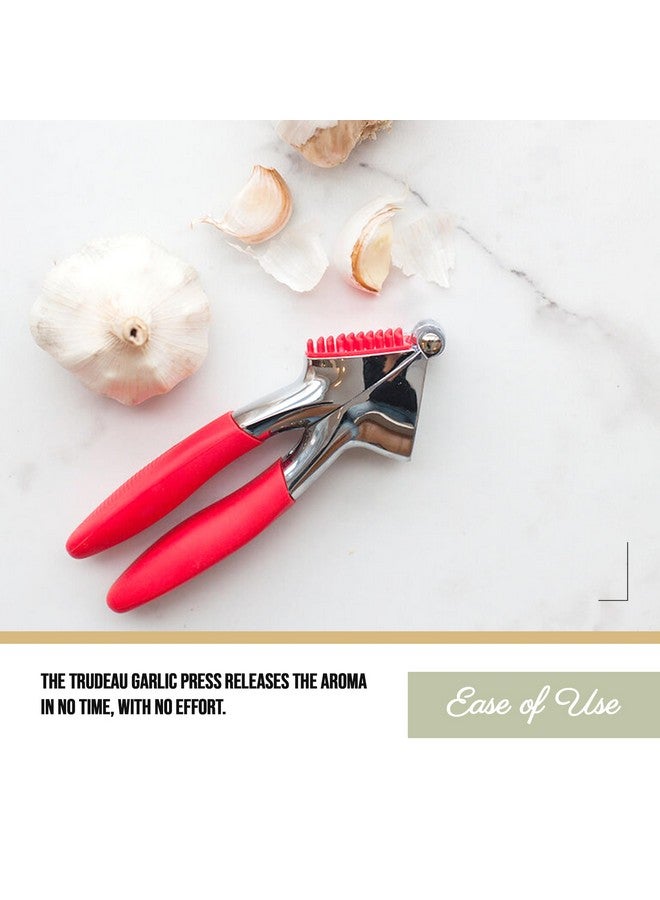 Trudeau معصرة الثوم من ترودو - كسارة ثوم سهلة الاستخدام مع مساعد تنظيف مدمج، غرفة ثوم كبيرة، مقبض مريح مريح، خالية من BPA وآمنة في غسالة الصحون - تحضير الوجبات بسرعة وسهولة - Image 2