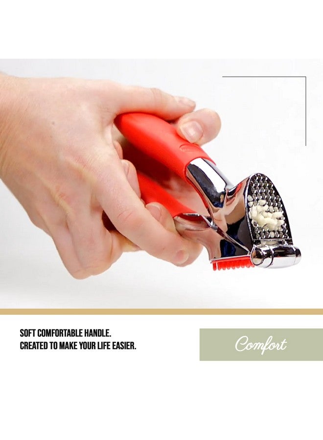 Trudeau معصرة الثوم من ترودو - كسارة ثوم سهلة الاستخدام مع مساعد تنظيف مدمج، غرفة ثوم كبيرة، مقبض مريح مريح، خالية من BPA وآمنة في غسالة الصحون - تحضير الوجبات بسرعة وسهولة - Image 4