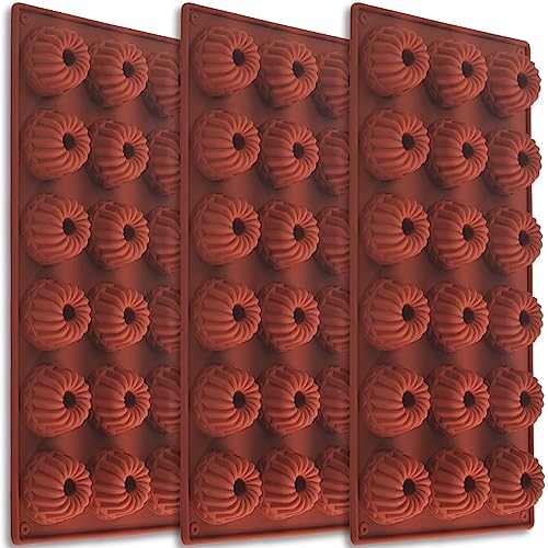 ionEgg Silicone Bakeware Mold for Mousse Chocolate Jelly Pudding Camele Dessert Molds 18 Cavities Set of 3