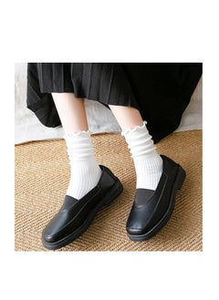 GUDOO Womens Socks, Ruffle Turn-Cuff Casual Crew Socks Breathable Cool Knit Cotton Lettuce Ankle Frilly Sock 6 Pack  - Image 5
