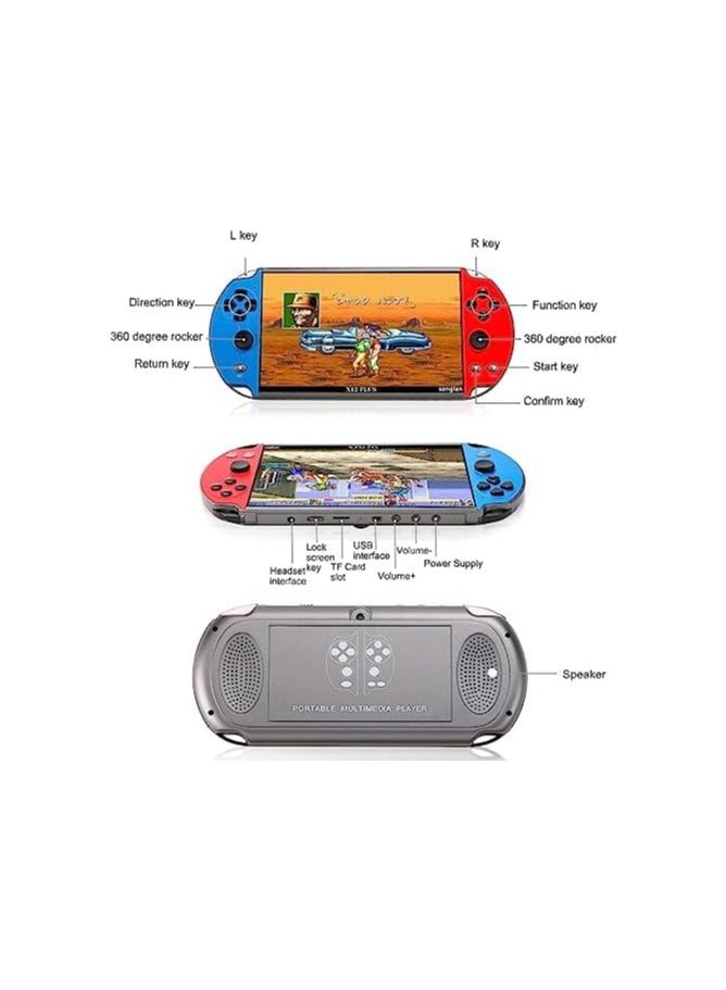 X12 Plus 7-Inch HD Handheld Game Console – 10,000+ Built-in Classic Games, Dual Joystick Arcade Gaming Device, 16GB ROM, MP5 Player, Supports GBC/GBA/NES/MD/SMC/SFC Games - Image 2