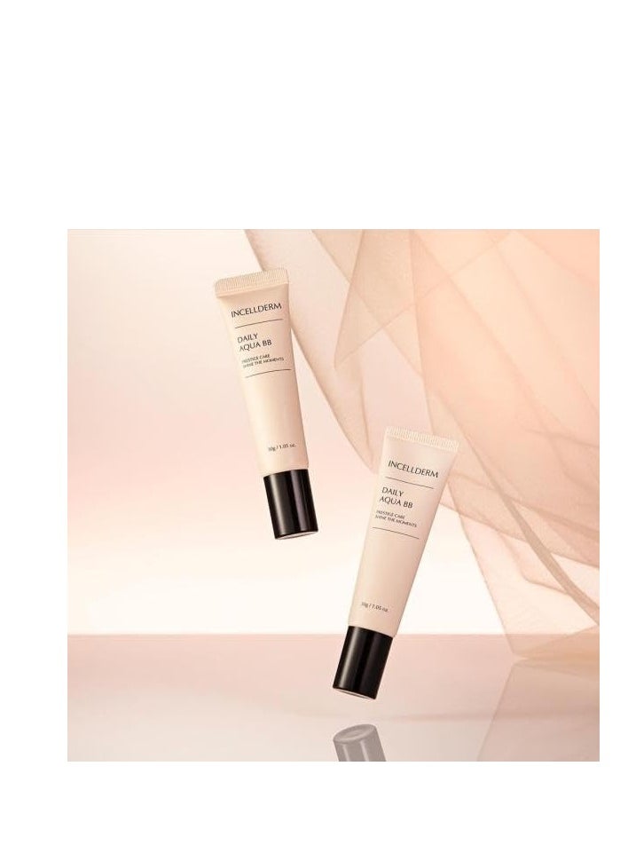 INCELLDERM - INCELLDERM Korean Beauty Skin Care Daily Aqua BB Cream Blemish Balm Facial Makeup for All Skin types - 30g - Image 1