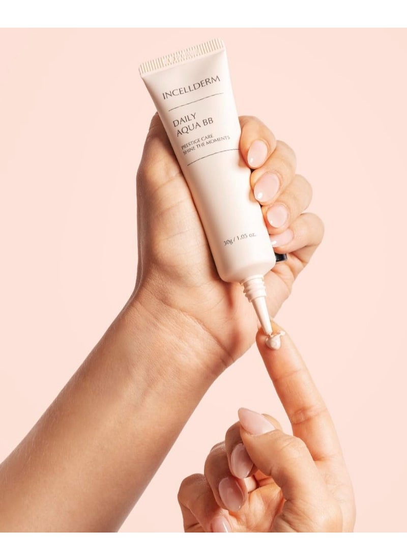 INCELLDERM - INCELLDERM Korean Beauty Skin Care Daily Aqua BB Cream Blemish Balm Facial Makeup for All Skin types - 30g - Image 1