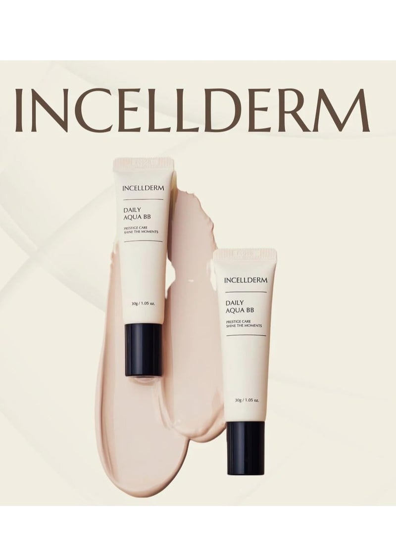 INCELLDERM - INCELLDERM Korean Beauty Skin Care Daily Aqua BB Cream Blemish Balm Facial Makeup for All Skin types - 30g - Image 1