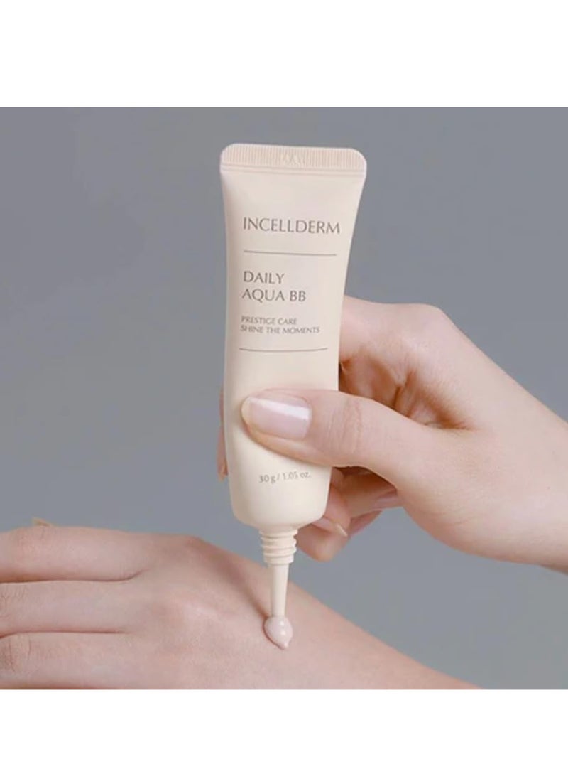 INCELLDERM - INCELLDERM Korean Beauty Skin Care Daily Aqua BB Cream Blemish Balm Facial Makeup for All Skin types - 30g - Image 1