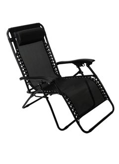 watheer Foldable Adjustable Reclining Chair Outdoor Lounge Chair Adjustable Beach Chair and Garden Chair with Pillows Foldable Camping Chair Zero Gravity  - Image 2