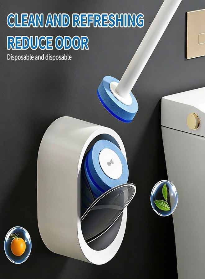 SOPAMI Disposable Toilet Cleaning System - Toilet Wand Kit with 32 High-Performance Refills, Wall Mounted Toilet Brush and Holder for Deep Cleaning Bathroom 32pcs - Image 2