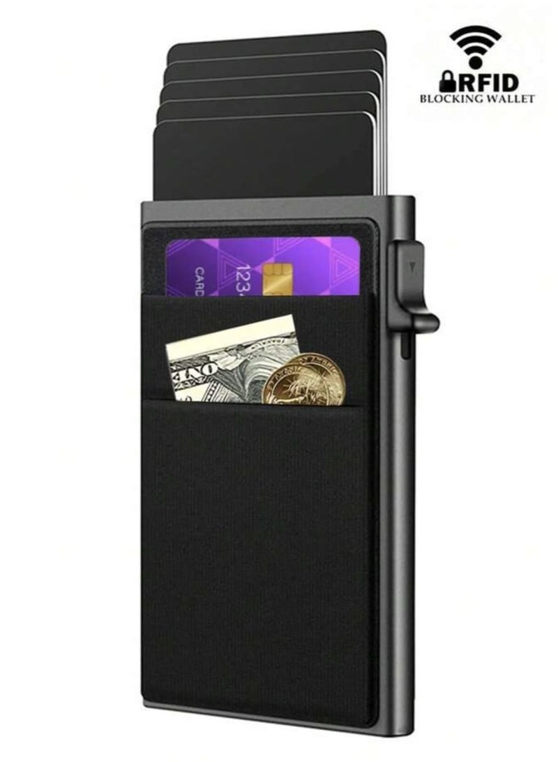 Solid Color Card Wallet, Aluminum Card Holder, Business Card Holder, Ultra-thin and Lightweight, Portable Cash Wallet, ID Card, Credit Card, Coin Bag, Anniversary Gift - Image 1