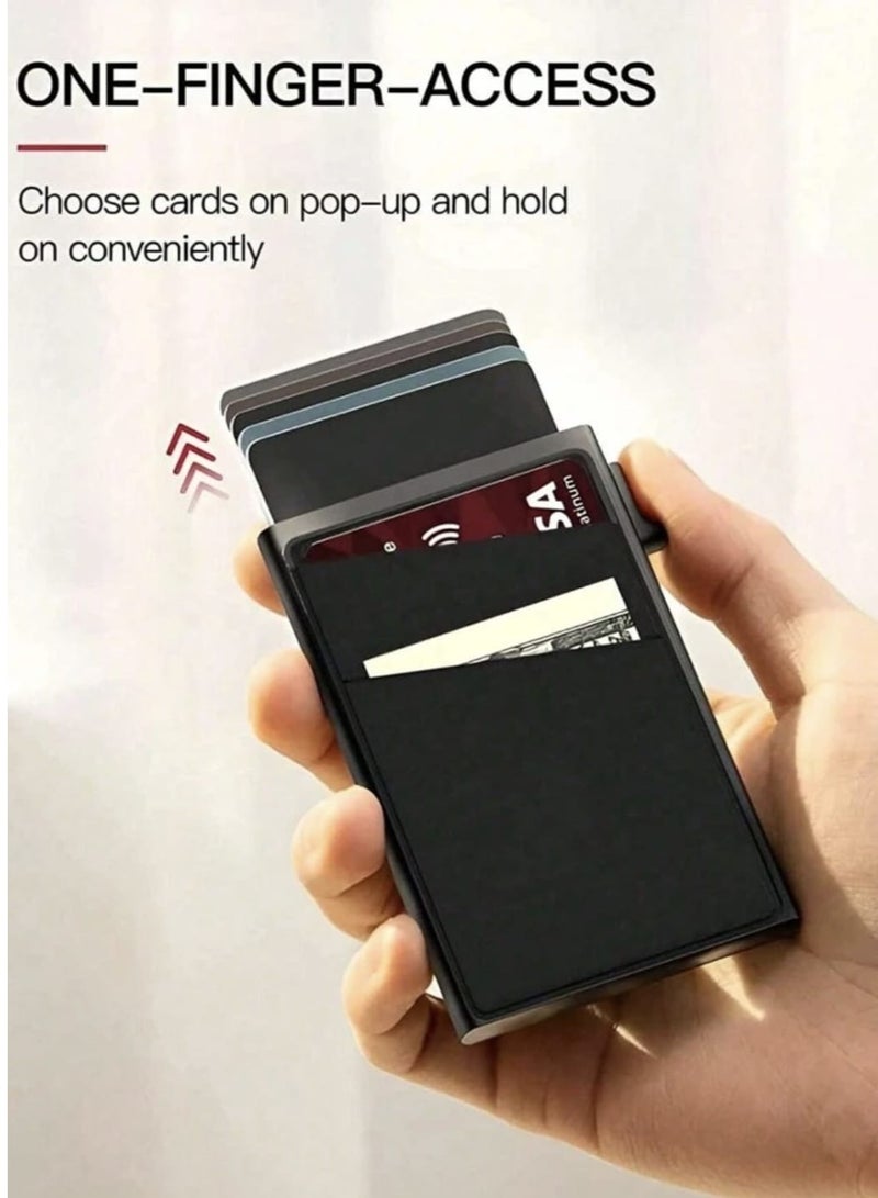Solid Color Card Wallet, Aluminum Card Holder, Business Card Holder, Ultra-thin and Lightweight, Portable Cash Wallet, ID Card, Credit Card, Coin Bag, Anniversary Gift - Image 3
