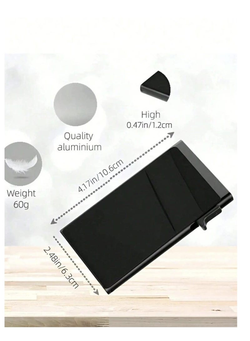 Solid Color Card Wallet, Aluminum Card Holder, Business Card Holder, Ultra-thin and Lightweight, Portable Cash Wallet, ID Card, Credit Card, Coin Bag, Anniversary Gift - Image 4