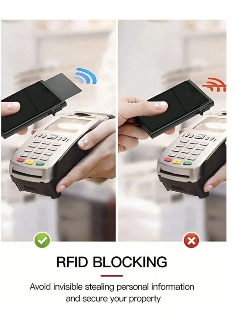 Solid Color Card Wallet, Aluminum Card Holder, Business Card Holder, Ultra-thin and Lightweight, Portable Cash Wallet, ID Card, Credit Card, Coin Bag, Anniversary Gift - Image 5