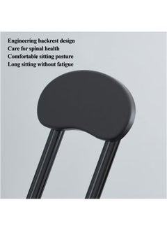 Arabest Cushioned Padded Folding Stool, 28.7-Inch Foldable Folding bar Stool,Portable Folding Stool with Handle for Fishing Hiking Gardening Travel, White  - Image 2