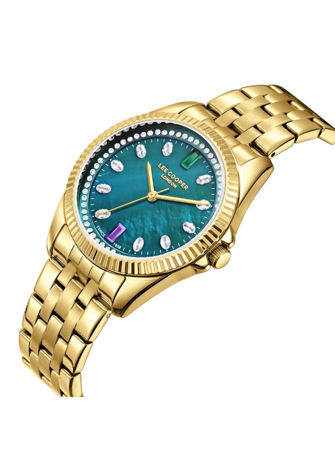 Lee Cooper Women'S Watch, Analog Display And Metal Strap - Lc08033.170, Gold  - Image 4