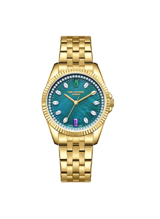 Lee Cooper Women'S Watch, Analog Display And Metal Strap - Lc08033.170, Gold  - Image 1