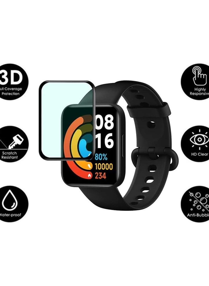Generic - Premium Flexible 5D Screen Protector for Redmi Mi Watch 2 Lite (Ultra Clear) Anti Scratch with Easy Installation Kit [Not Glass] - Image 1