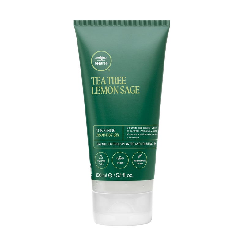 Tea Tree Lemon Sage Thickening Blowout Gel, Volumizing Hair Gel, For Fine Hair, 5.1 fl. oz - Image 1