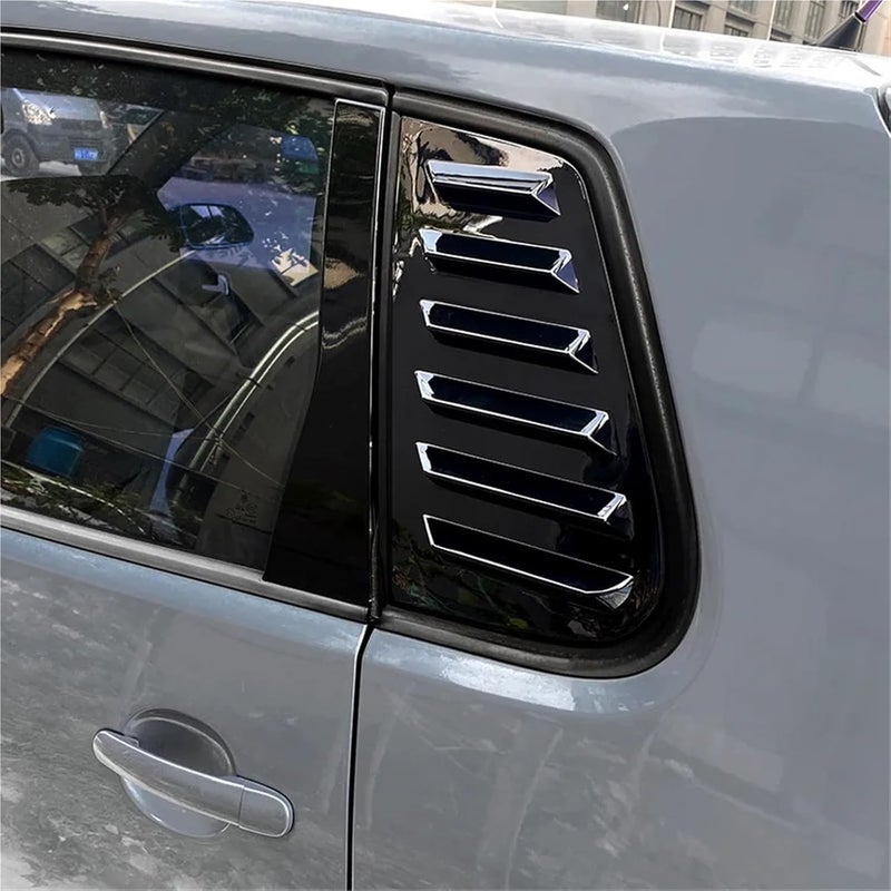 DYXN زوج من أغطية نوافذ التهوية الخلفية بلون أسود لامع، متوافقة مع سيارة VW Polo 9N من عام 2001 إلى 2009 (لون أسود لامع) - Image 5