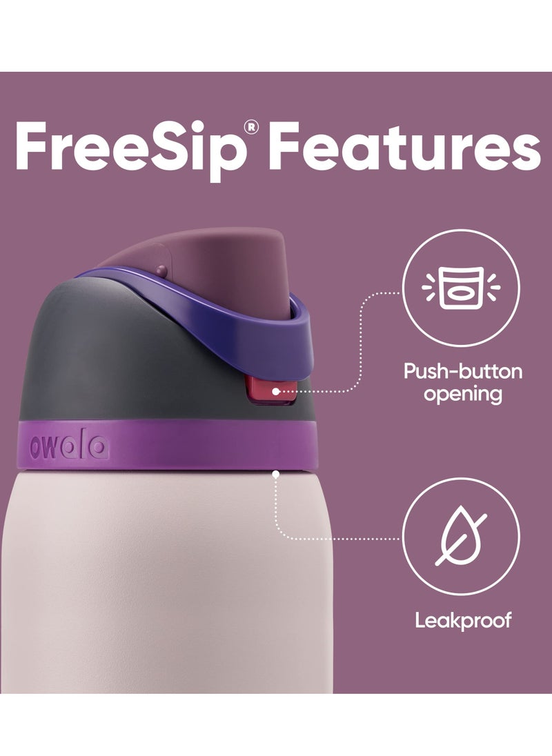 Owala Owala FreeSip Insulated Stainless Steel Water Bottle with Straw for Sports, Travel, and School BPA-Free Sports Water Bottle, 32 oz, Dreamy Field  - Image 3