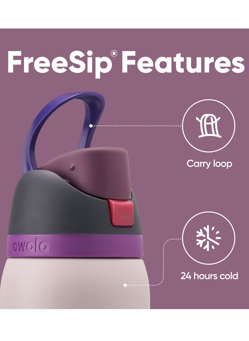 Owala Owala FreeSip Insulated Stainless Steel Water Bottle with Straw for Sports, Travel, and School BPA-Free Sports Water Bottle, 32 oz, Dreamy Field  - Image 2