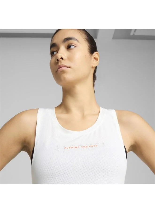 Puma PUMA White-Q2 RUN GRAPHIC Mesh Singlet Women for Women | Best Price UAE