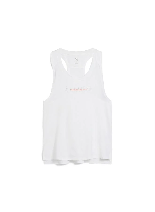 Puma PUMA White-Q2 RUN GRAPHIC Mesh Singlet Women for Women | Best Price UAE