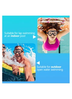 Cuken Swim Goggles No Leaking Anti-Fog Pool Goggles Swimming Goggles for Adult Men Women Youth, UV Protection 180° Clear Vision Black  - Image 3